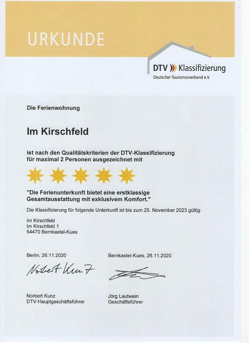 Ferienwohnung Im Kirschfeld - 5* Bernkastel-Kues Eksteriør bilde
